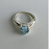 925 Sterling Silver Topaz Ring Size 7