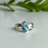925 Sterling Silver Topaz Ring Size 7