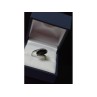 925 Sterling Silver Black Nephrite Ring Size 7.25