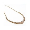 925 Sterling Silver Gold Plated Diamonds Necklace