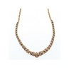 925 Sterling Silver Gold Plated Diamonds Necklace