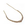 925 Sterling Silver Gold Plated Diamonds Necklace