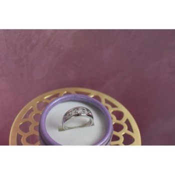 925 Sterling Silver CZ Band Ring Size 9.75