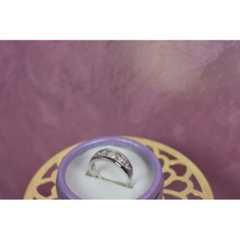 925 Sterling Silver CZ Band Ring Size 9.75