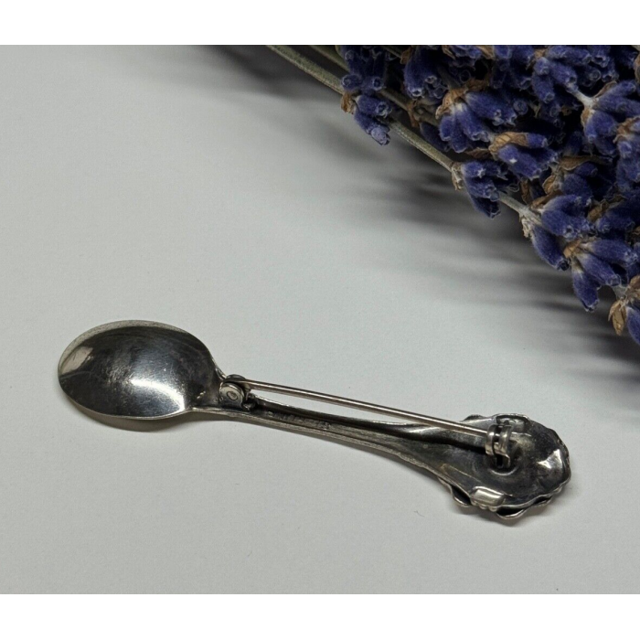925 Sterling Silver Spoon Brooch