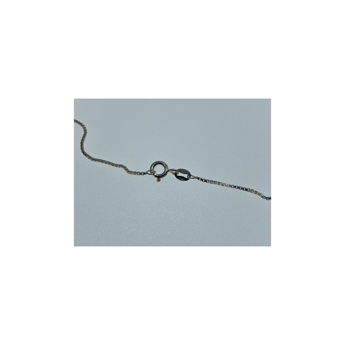 925 Sterling Silver Blue Enamel Chain with Pendant