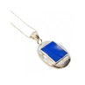 925 Sterling Silver Blue Enamel Chain with Pendant
