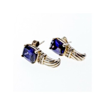 Avon 925 Sterling Silver Iolite Stud Earrings