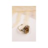 Vintage 925 Sterling Silver Amber Ring Size 7