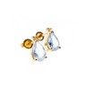 14K YELLOW GOLD TOPAZ & DIAMOND EARRINGS