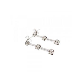 10K WHITE GOLD DIAMONDS STUD EARRINGS