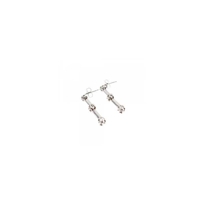 10K WHITE GOLD DIAMONDS STUD EARRINGS