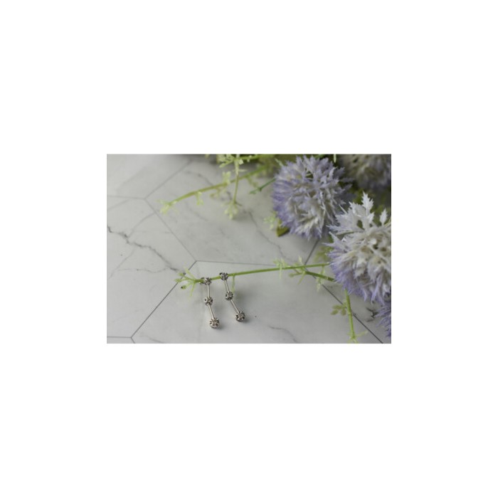 10K WHITE GOLD DIAMONDS STUD EARRINGS