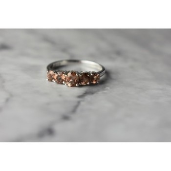 925 Sterling Silver Hessonite Ring Size 8