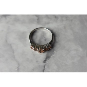 925 Sterling Silver Hessonite Ring Size 8