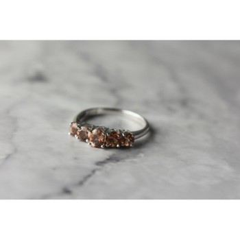 925 Sterling Silver Hessonite Ring Size 8