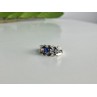 925 Sterling Silver Multi Gemstones Ring Size 8