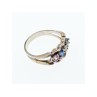 925 Sterling Silver Multi Gemstones Ring Size 8