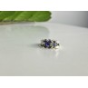 925 Sterling Silver Multi Gemstones Ring Size 8