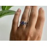 925 Sterling Silver Multi Gemstones Ring Size 8