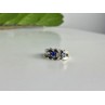 925 Sterling Silver Multi Gemstones Ring Size 8