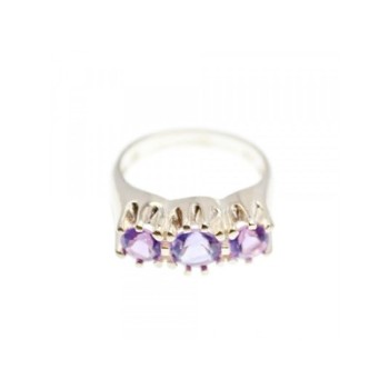 925 Sterling Ring Amethyst Ring Size 8.5