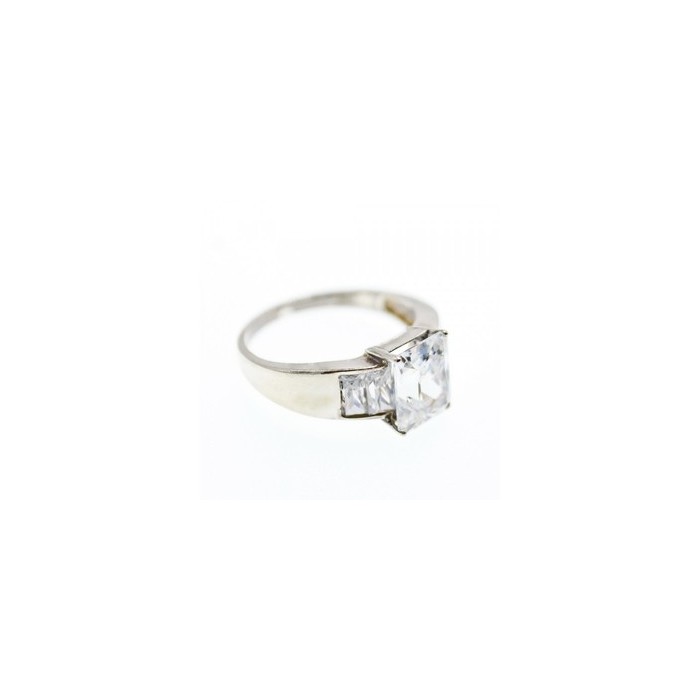 925 Sterling Silver CZ Ring Size 14