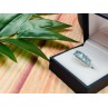 925 Sterling Silver Blue Spinel Ring Size 6.5