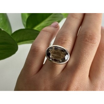 Vintage 925 Sterling Silver Hessonite Ring Size 6.5