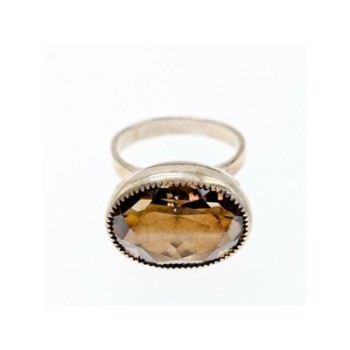 Vintage 925 Sterling Silver Hessonite Ring Size 6.5