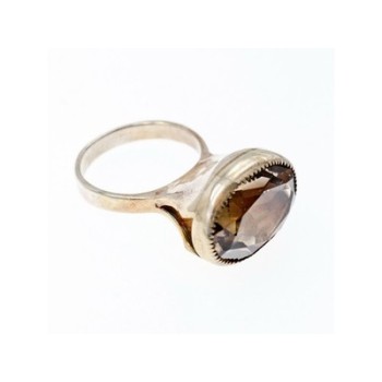 Vintage 925 Sterling Silver Hessonite Ring Size 6.5