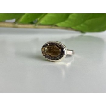 Vintage 925 Sterling Silver Hessonite Ring Size 6.5