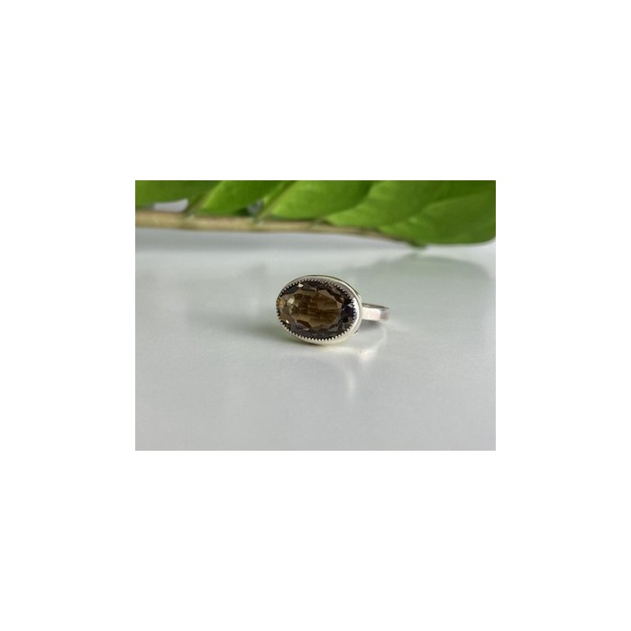 Vintage 925 Sterling Silver Hessonite Ring Size 6.5
