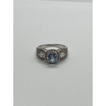 925 Sterling Silver CZ Ring Size 6.5