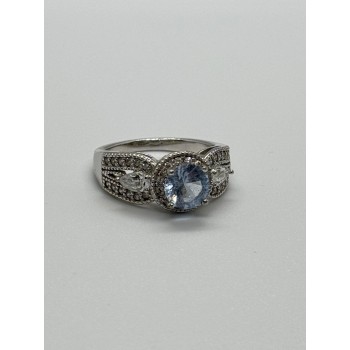 925 Sterling Silver CZ Ring Size 6.5