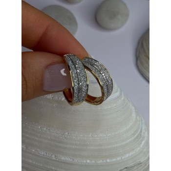 Beautiful Design 925 Sterling Silver Pearl & CZ Earrings Length 2.30 inch