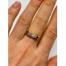 925 Sterling Silver Gold Plated Spinel Ring Size 8