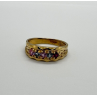 925 Sterling Silver Gold Plated Spinel Ring Size 8