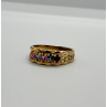925 Sterling Silver Gold Plated Spinel Ring Size 8