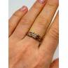 925 Sterling Silver Gold Plated Spinel Ring Size 8