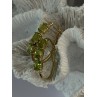 925 Sterling Silver Gold Plated Peridot Earrings Length 1.10 inch