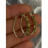925 Sterling Silver Gold Plated Peridot Earrings Length 1.10 inch