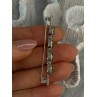 925 Sterling Silver Peridot & Marcasite Brooch Length 2.15 inch