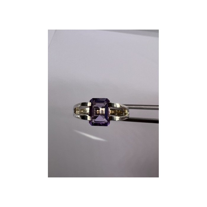925 Sterling Silver Amethyst Cna Ring Size 7