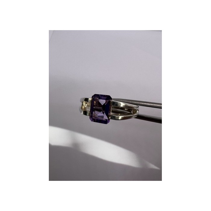 925 Sterling Silver Amethyst Cna Ring Size 7