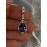 925 Sterling Silver Mystic Topaz & Beryl Pendant Length 1.40 inch