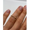 925 Sterling Silver Gold Plated CZ Ring Size 5