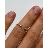 925 Sterling Silver Gold Plated CZ Ring Size 5