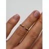925 Sterling Silver Gold Plated CZ Ring Size 5