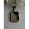 Vintage 925 Sterling Silver Abalone & Agate Pendant Length 1.40 Inch